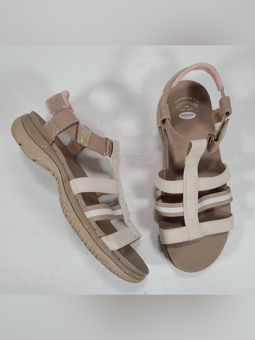 Dr. Scholl's Adelle 3 Taupe Casual Sandals Women Size 9.5M